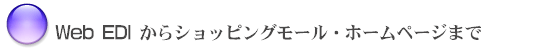 Web EDIからショッピングモール・ホームページまで
